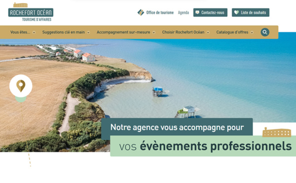L'Office de Tourisme Rochefort Océan lance un site internet dédié au voyage d’affaires.@capture d’écran du site www.rochefort-ocean-seminaires.com