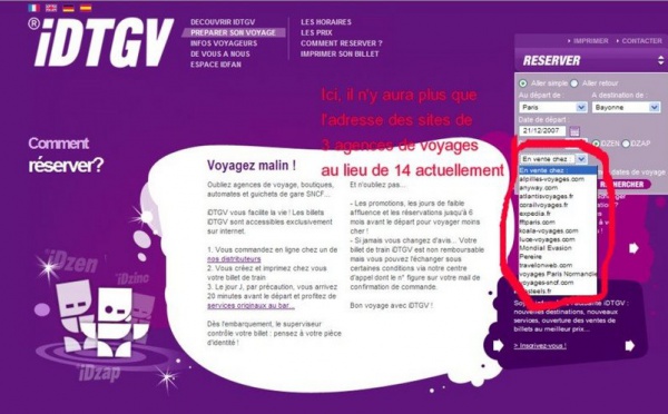 iDTGV : la Sncf met la billetterie agences aux enchères !