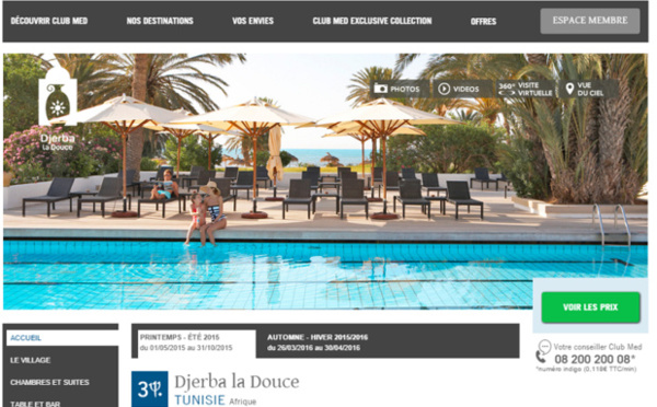 Tunisia: Club Med now removes the destination from its winter 2015/2016 program