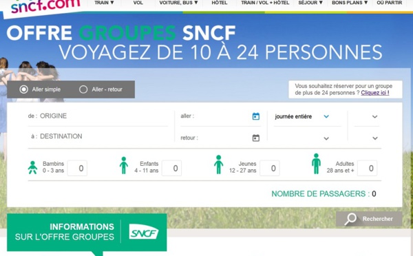 La SNCF lance un nouvel outil de réservation pour les Groupes