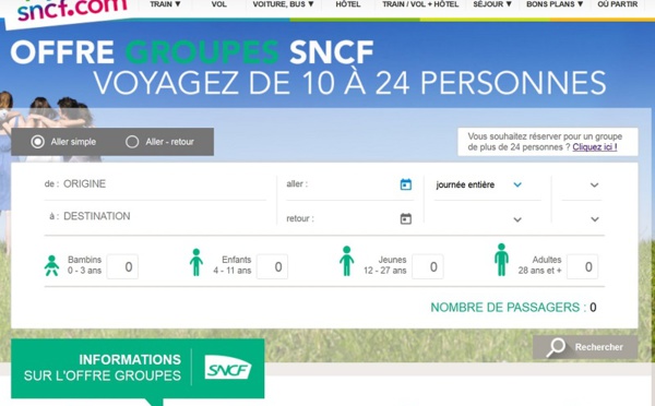 La SNCF lance un nouvel outil de réservation pour les Groupes