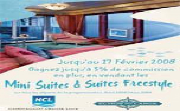 Norwegian Cruise Line : sur-commissions pour les suites et mini-suites