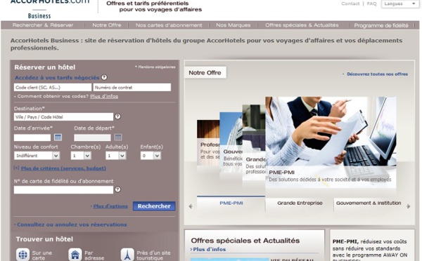 AccorHotels lance une solution pour les PME/PMI