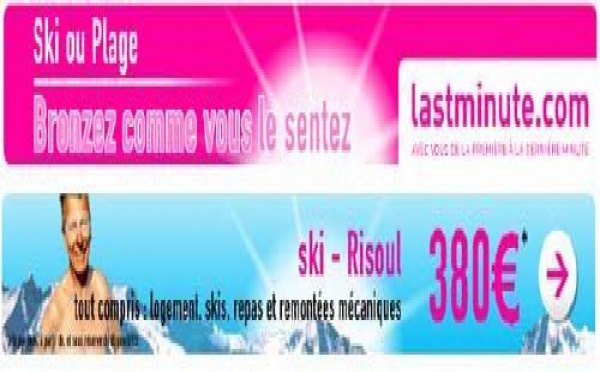 Lastminute.com : campagne en ligne en flash dynamique et flux RSS