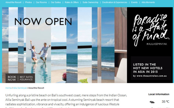 Alila ouvre une 5ème hôtel à Bali