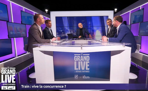 Une table-ronde sur le ferroviaire était organisée lors du Grand Live du Voyages d'affaires, le 16 janvier 2025. @capture d'écran
