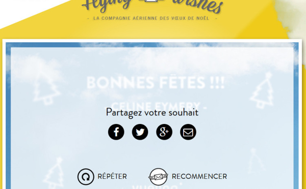 Vueling lance un mini site pour envoyer ses voeux