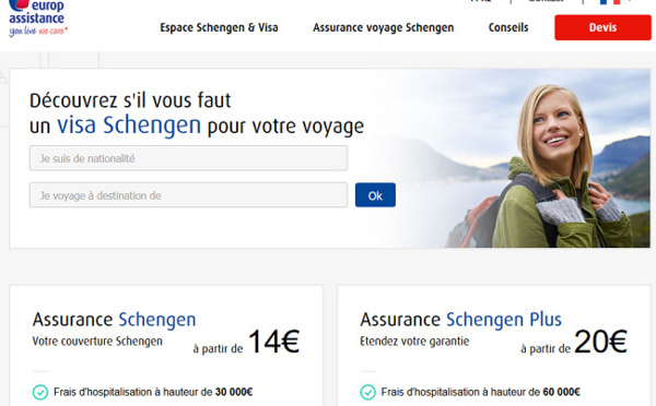 Europ Assistance lance un site de vente d'assurance voyage lié à Schengen