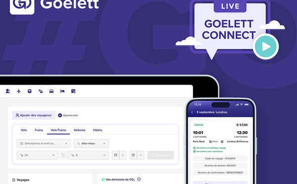 Goelett lance "Goelett Connect", une série de webinaires pour maîtriser les enjeux technologiques du voyage d'affaires