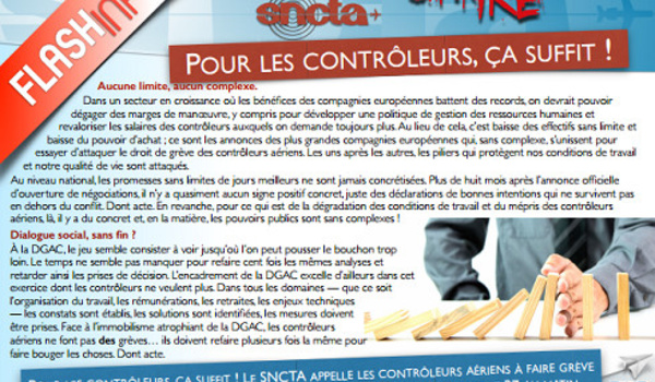 Les contrôleurs aériens seront en grève mardi 26 janvier 2016