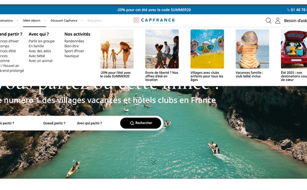 Capfrance repense son site internet et muscle son offre estivale