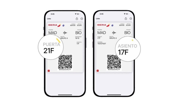 Iberia lance une carte d'embarquement actualisée en temps réel