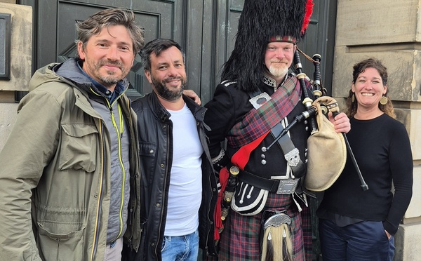 Samy Bailly et Bretzel Travel en visite en Ecosse, lors du racaht de Brightside Travel - Crédit photo : Bretzel Travel