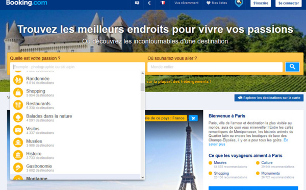 Booking.com lance un moteur de recherche basé sur les centres d'intérêt des clients