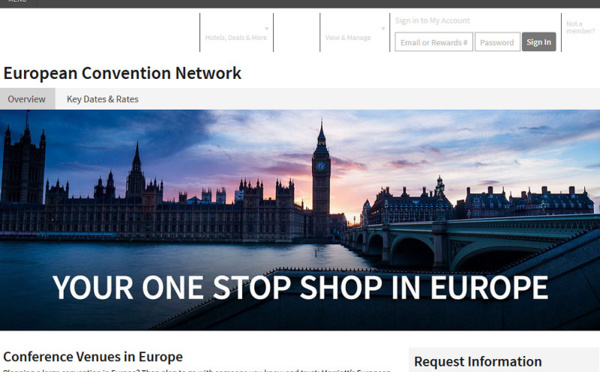 Marriott International lance un réseau Européen de Convention