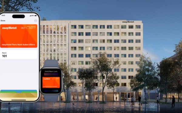 Les clients d'easyHotel à Londres et Paris peuvent désormais ajouter leur clé de chambre à Apple Wallet sur leur iPhone ou leur Apple Watch - Photo : easyhotel Paris Nord Aubervilliers