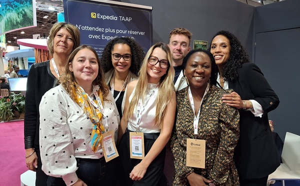 Les équipes d'Expedia sur le stand de l'IFTM - Photo CL