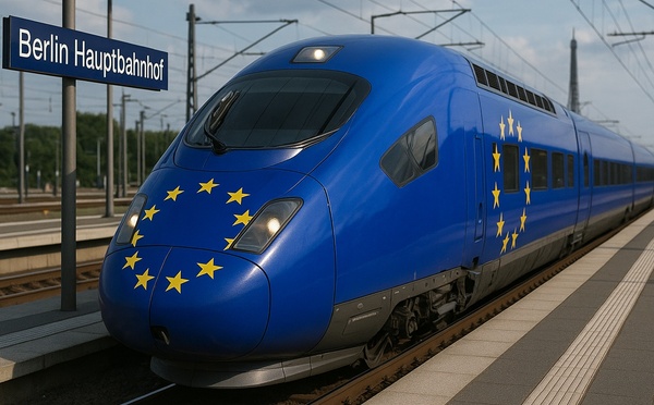 TGV Européen : relier toutes les villes de plus de 250 000 habitants  - Crédit photo : visuel généra par l'IA 