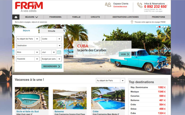 FRAM refond son site web sur le modèle de PromoVacances
