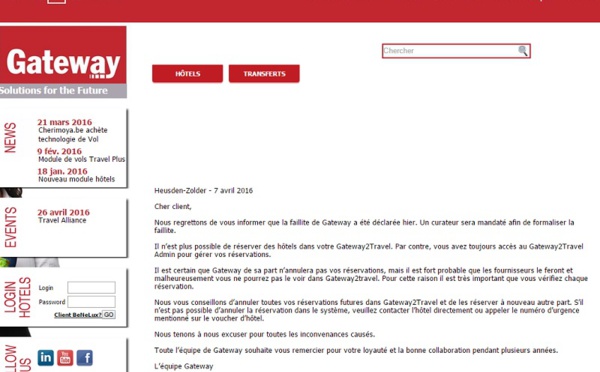 Belgique : la plate-forme Gateway a fait faillite