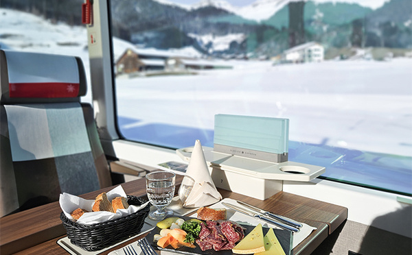 L'expérience gastronomique à bord du Glacier Express