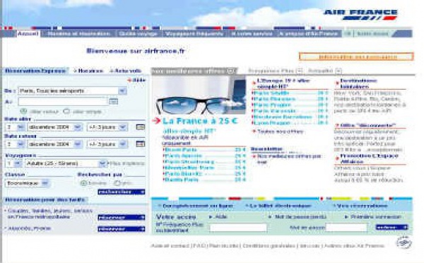 Internet : Air France améliore les performances de son site