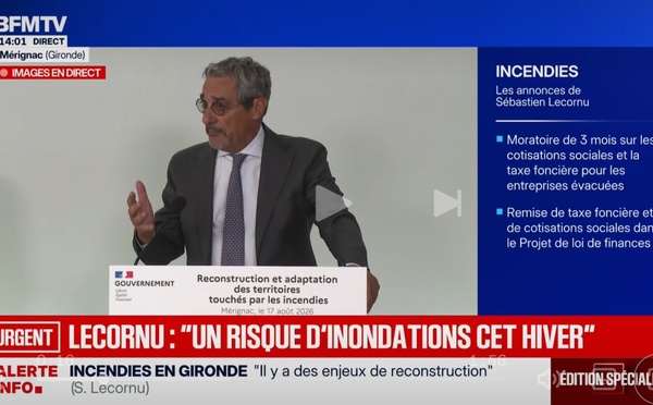 Incendies : 30 M€ de prêts et 2 M€ pour relancer le tourisme dans les Landes-Gironde