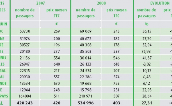 Go Voyages : le prix du billet d'avion en baisse en 2008