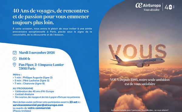 Air Europa : 40 ans… et toujours pas une ride dans les nuages !
