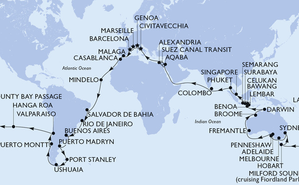 119 jours pour faire le tour du monde, une promesse signée MSC