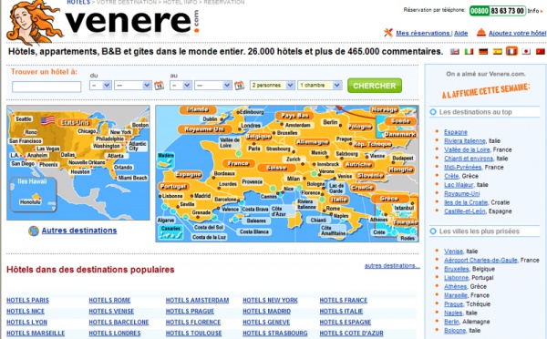 Expedia : accord pour l'acquisition de Venere.com