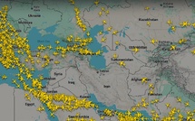 Les compagnies aériennes ne survolent plus l'espace aérien au-dessus d'Israël, de l'Iran, de l'Irak et de la Jordanie ce vendredi 13 juin 2025 - Copie écran FlightRadar24