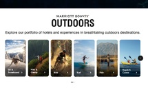 Le groupe Marriott lance "Marriott Bonvoy Outdoors", une plateforme qui met à l'honneur les activités outdoor - capture écran