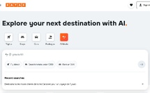 Le nouveau moteur de Kayak en "mode IA" qui permet de parler en langage dit naturel - Capture Ecran Kayak