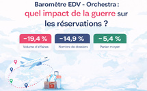 Baromètre EDV–Orchestra : quel impact de la guerre sur les réservations ?